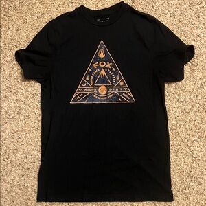 ❤️4/$10 Fox Black and Orange Triangle Graphic Tee
